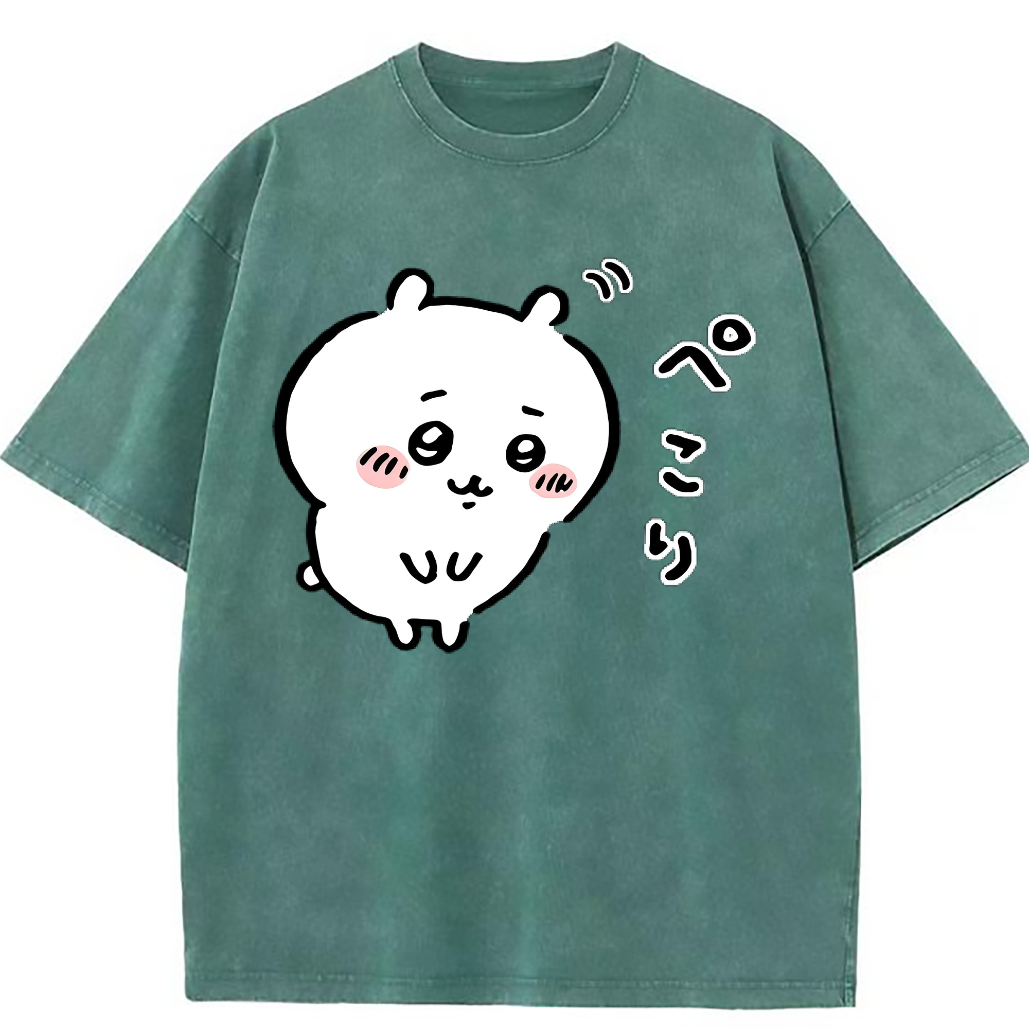 （画像用） ちいかわ ちいかわ Chii-kawa chiikawa 綿100% ヴィンテージ風 半袖Tシャツ（フロントプリント）